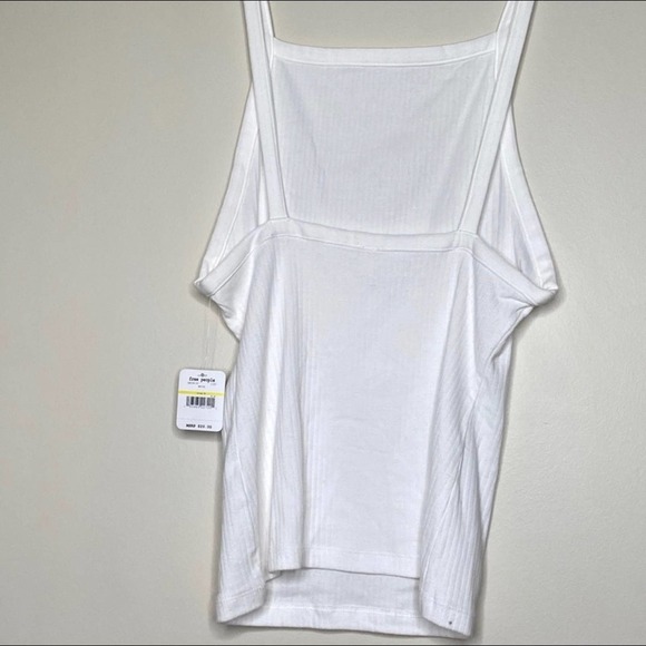 FREE PEOPLE WHITE SPAGHETTI STRAP TANK TOP MED UNDERSHIRT LAYERED LOOK - Picture 7 of 10